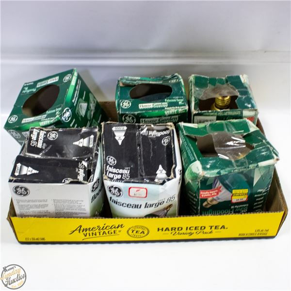6 X RED AND GREEN FLOOD LIGHTS