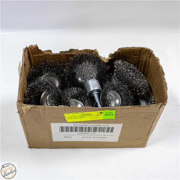CASE OF CARBON STEEL DRILL BIT WIRE BRUSHES