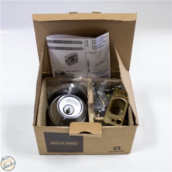 SCHLAGE ONE-WAY DEADBOLT LOCK WITH 2 KEYS