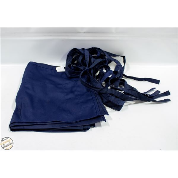 6 X NAVY CHEF WEAR APRONS