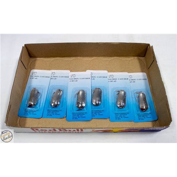 6 X SALMON CATCHER FISHING LURES