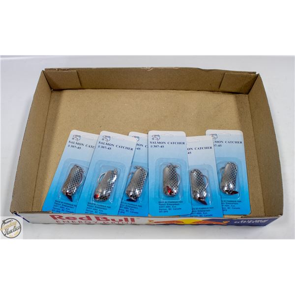 6 X SALMON CATCHER FISHING LURES