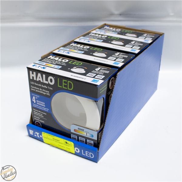 4 NEW HALO 4” LED 4000K LIGHTS