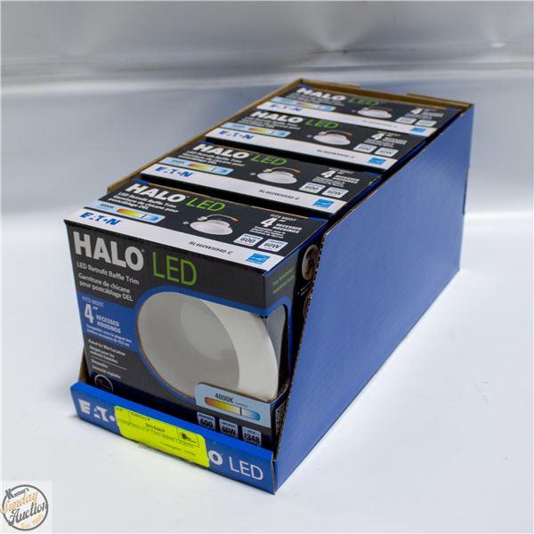 4 NEW HALO 4” LED 4000K LIGHTS