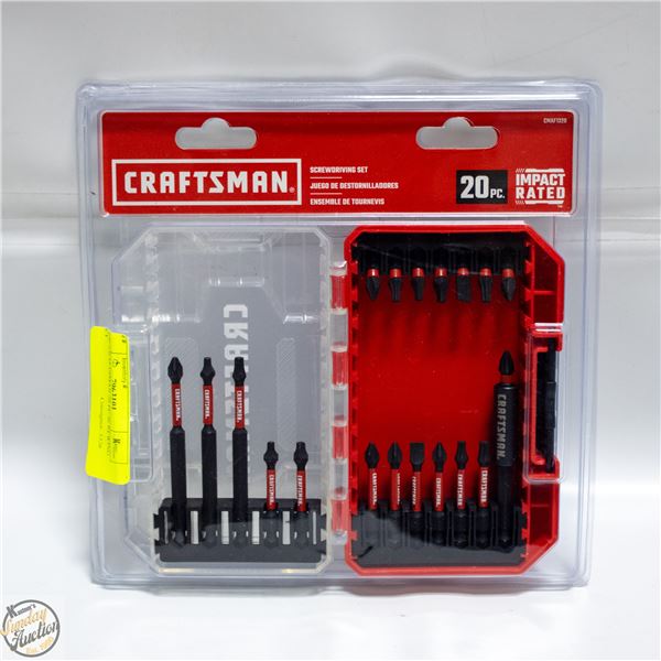 NEW CRAFTSMAN 20 PC SCREWING SET