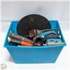 Image 1 : BIN OF VARIOUS TOOLS AND HARDWARE