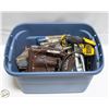 Image 1 : TOTE OF VARIOUS TOOLS AND HARDAWARE