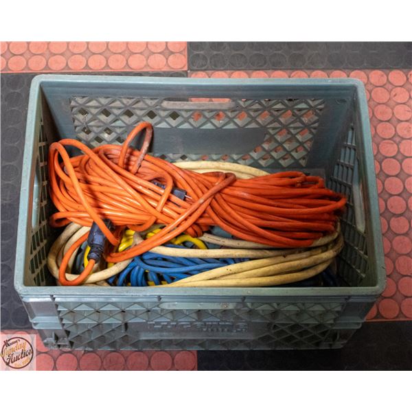 CRATE WITH 4 EXTENSION CABLES