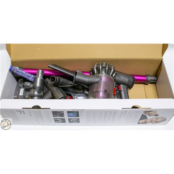 DYSON VACUUM IN BOX WITH ATTACHMENTS