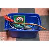 Image 1 : BLUE OF ASSORTED YARD TOOLS + "DO NOT MOW" METAL