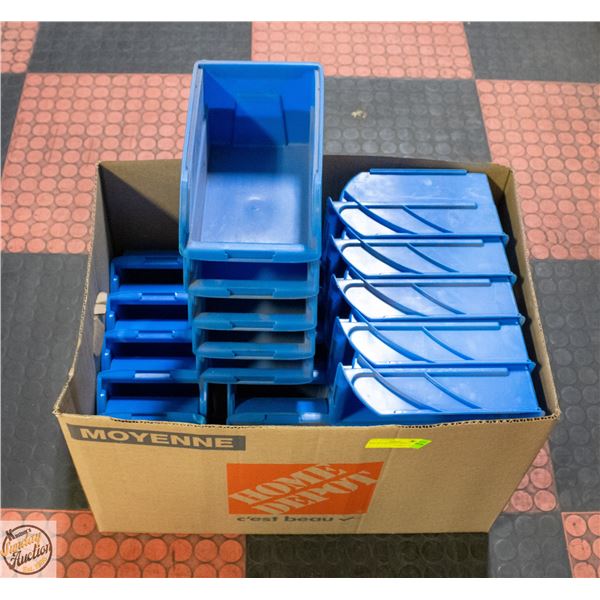 BOX OF 25 BLUE PART BINS