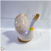 Image 1 : PORCELAIN GOOSE MOTHER SITTING DOWN 18" X 14"