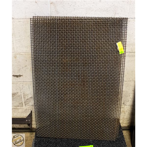 PAIR OF HIGH CARBON STEEL SCREENS 19" X 29"