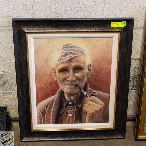 FRAMED ORIGINAL LORRAINE OBERG PRINT OF A PAINTING