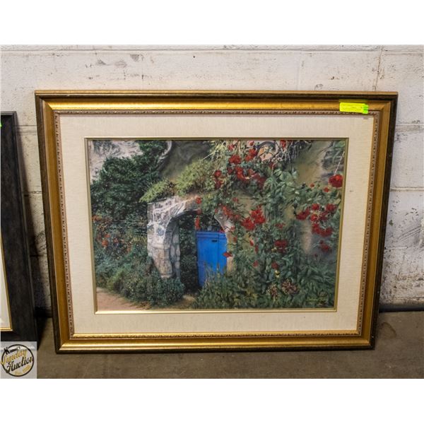 FRAMED ORIGINAL LORRAINE OBERG PRINT OF A PAINTING