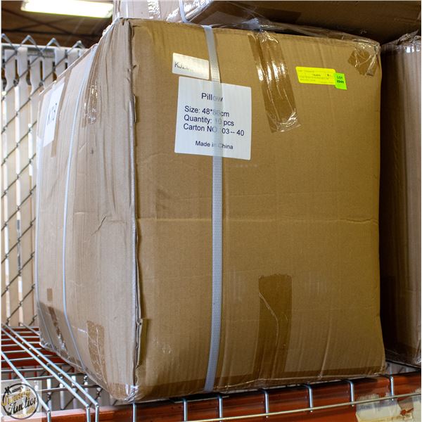 CASE WITH 10 STANDARD '100' PILLOWS - NEW