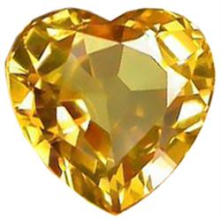 21.05ct Heart AAA Yellow Citrine Brazil Gem Appraisal Estimate $640 (GEM-14490)
