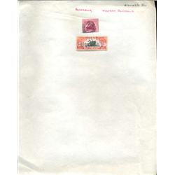 1920s Western Australia Hand Made Stamp Collection Album Page 2 Pieces (STM-0232)
