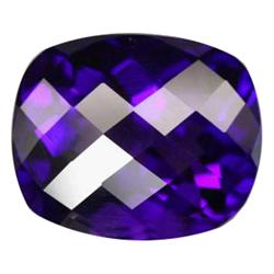 19.86 Purple Cushion Checker Cut Amethyst (GEM-22525)