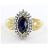 1.7ct Ceylon Blue Sapphire & Diamond 10k Gold Ladies Ring (JEW-1506)