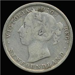 1882H Canada Newfoundland 20c Silver Hi Grade RARE (COI-6763)