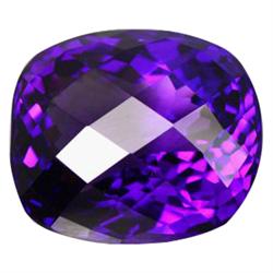 39.00ct Purple Cushion Checker Amethyst AAA  (GEM-22534)