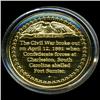 Image 2 : .75oz Franklin Mint PR70 DCAM 24k plated Sterling Silver Round History of the American Presidency A.