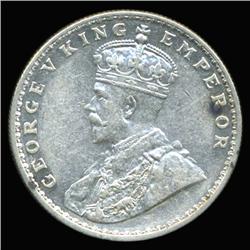 1917B India Silver Rupee High Grade Rare Variety (COI-6645)