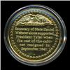 Image 2 : .75oz Franklin Mint PR70 DCAM 24k plated Sterling Silver Round History of the American Presidency J.