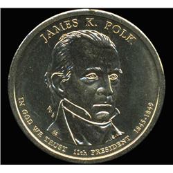 2009P Polk Dollar GEM BU Edge Rare Error Extra Letter (COI-6257)