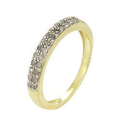 9ct Gold Vermeil Silver Ring With Diamonds (JEW-1548)