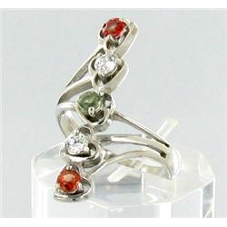 0.59ct Fancy Round Cut Sapphire Ring Sterling (JEW-1610)