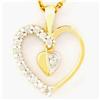 0.42ct Genuine Natural Diamond 9K Yellow Gold Pendant (JEW-1450)