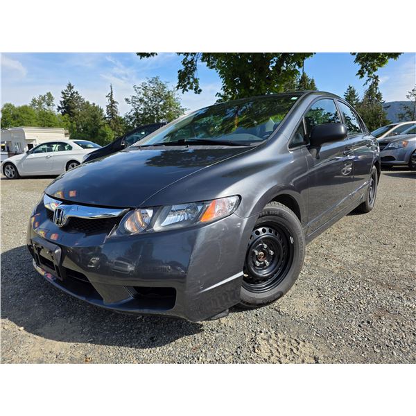 "NO RESERVE"  - 2010 HONDA CIVIC GREY 67546 KMS - D002417