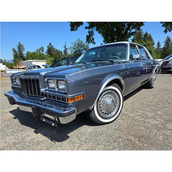 "NO RESERVE" - 1986 DODGE DIPLOMAT BLUE 22761 KMS - D503020