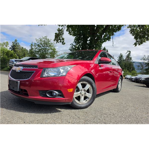 "NO RESERVE" - 2012 CHEVROLET CRUZE RED 265119 KMS - J403035