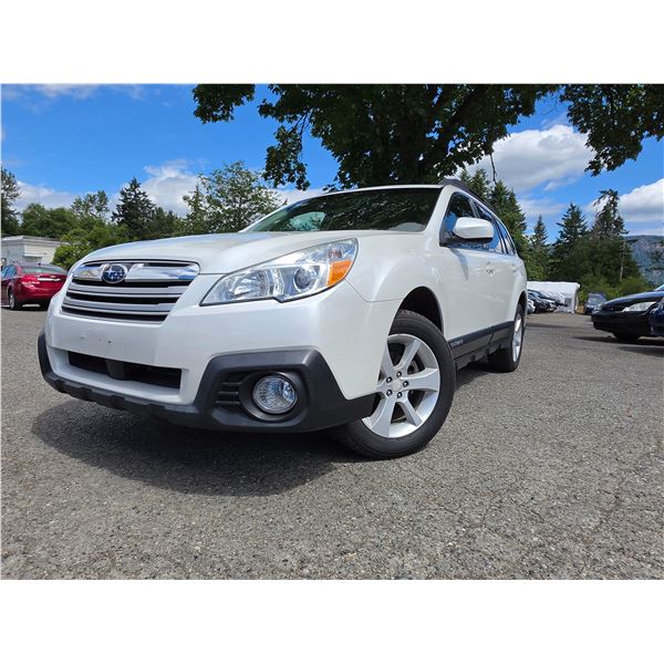 DUNCAN - 2013 SUBARU OUTBACK WHITE 166963 KMS - D315998A