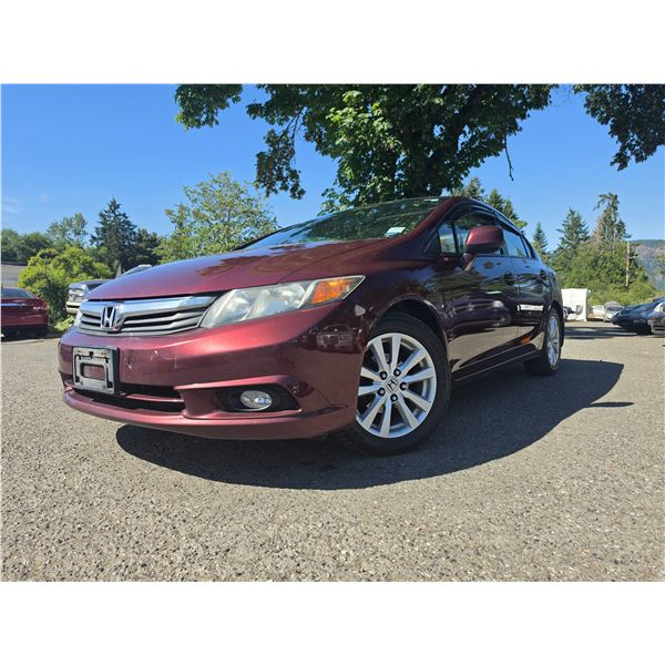 DUNCAN - 2012 HONDA CIVIC RED  278810 KMS - D022049