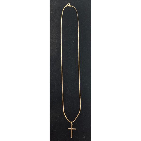 10 Kt. Gold Necklace w/ 10 Kt. Gold Cross Pendant (3.30 Grams)