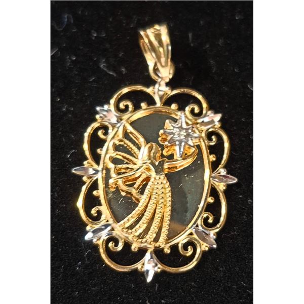 10 Kt. Gold Guardian Angel Pendant