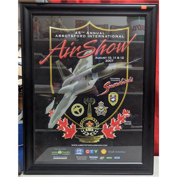 Framed 2007 Abbotsford Air Show Advertising Poster