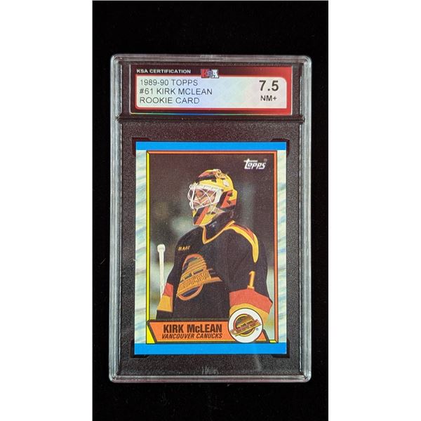 Graded 1989-90 Topps Kirk Mclean Rookie Card (7.5 NM+)
