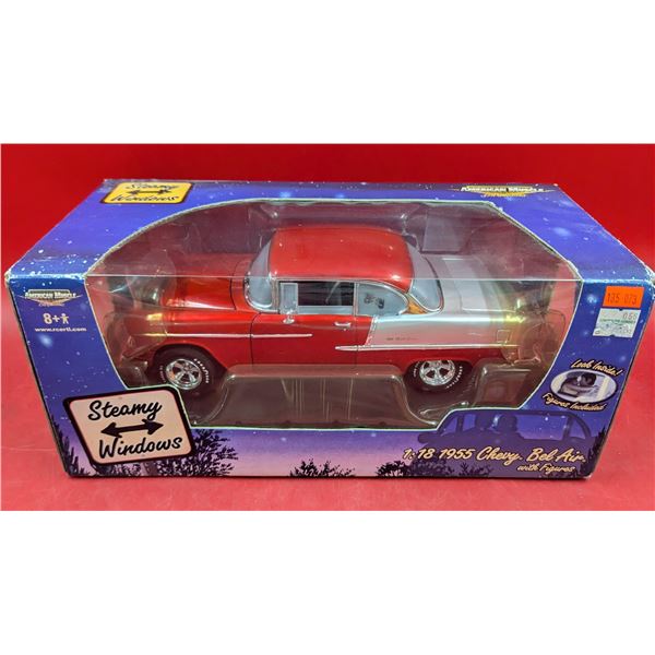 Sealed Ertl Steamy Windows 1:18 Scale 1955 Chevy Bel Air w/ Figures