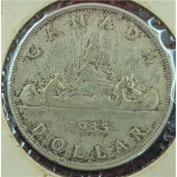 Silver 1935 Canadian Dollar Coin
