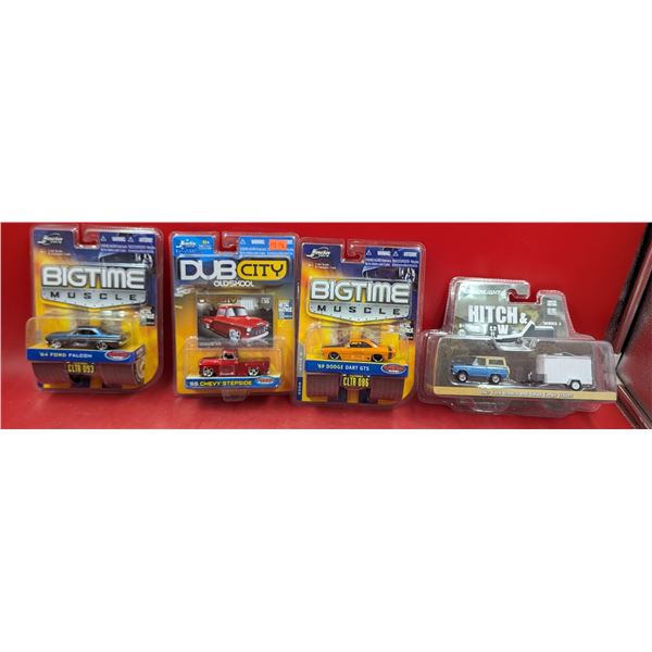 4 Sealed Diecast Vehicles w/ Jada Toys & Greenlight