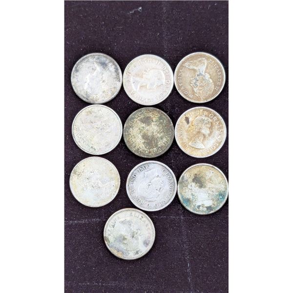 Lot of Canadian Silver Dimes
