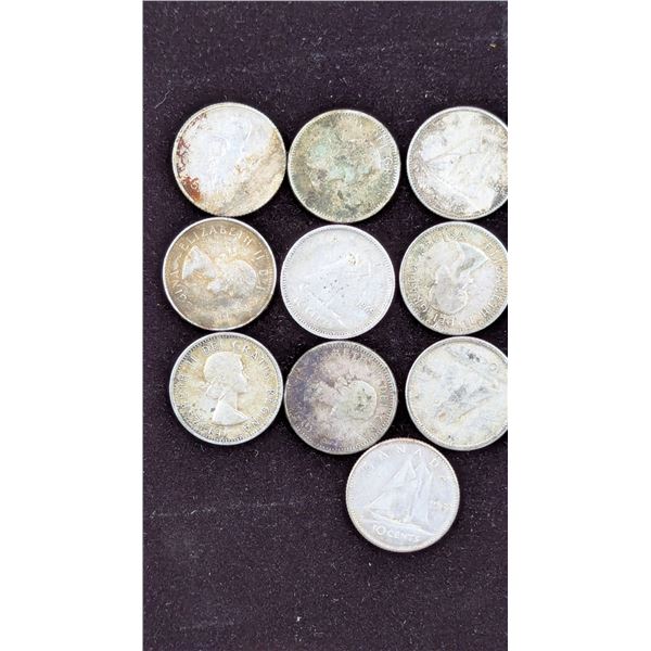 Lot of Canadian Silver Dimes