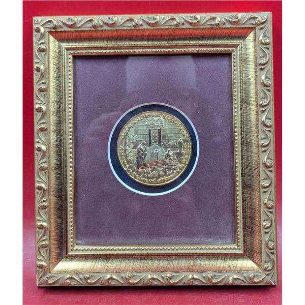 Framed "Gateway to the Millennium" Medallion by Peter Robson