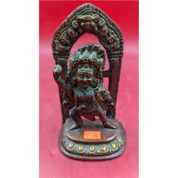Bronze Tibetan Buddhist Mahakala/Vajrapani Statue