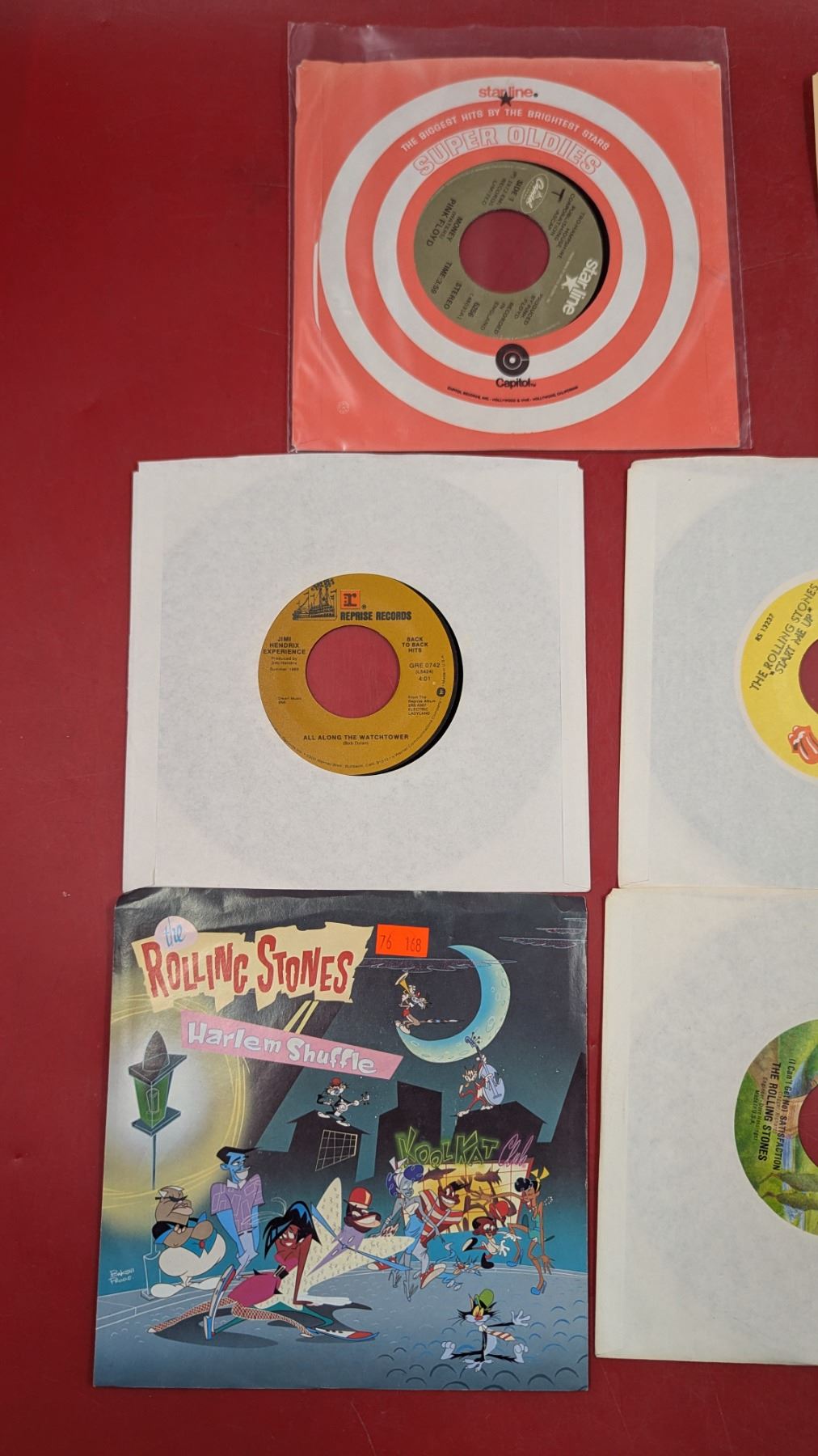 Rock Color Vinyl 45 Rpm Lot of Assorted 45 RPM Vinyl Records